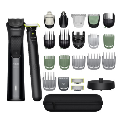 Philips ТримерSeries 9000, для обличчя, голови, тіла, акум., насадок-25, сталь, чорний