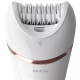 Philips Епілятор 8000 series дисковий, акумул., пінцет.-32, волог.+сух., насадок-7, футляр, білий