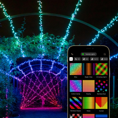 Twinkly Гірлянда Smart LED Twinkly Dots Lights RGB 200 IP44 10м прозорий кабель