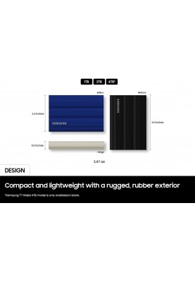 Samsung Портативний SSD 4TB USB 3.2 Gen 2 Type-C T7 Shield