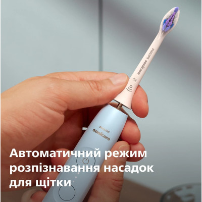 Philips Щітка зубна електр., Sonicare 6100 Series, 62т. колів/хв, насадок-1, футляр, блакитний