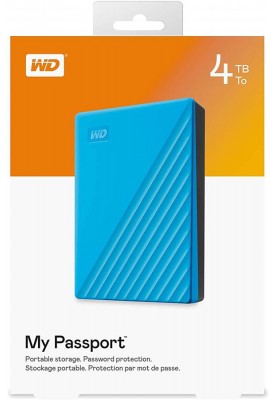 WD Портативний жорсткий диск 4TB USB 3.2 Gen 1 My Passport Синій