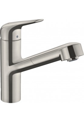 Hansgrohe Змішувач для кухні Focus M42, довж.виливу - 225мм, витяжний, 1важіль, KM150, сталь