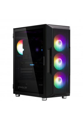 Zalman Корпус I3 NEO BLACK, без БЖ, 1xUSB3.0, 2xUSB2.0, 4x120mm RGB fans, TG Side Panel, ATX, Black