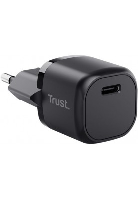 Trust Зарядний пристрій мережевий Maxo 20Вт, USB-C PD, чорний