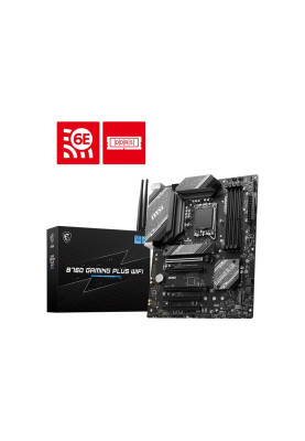 MSI Материнcька плата B760 GAMING PLUS WIFI s1700 B760 4xDDR5 M.2 HDMI DP WiFi BT ATX