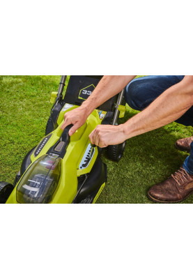 Ryobi Газонокосилка аккумуляторная ONE+ HP RY18LMX33A-150 18В акб 1х5А·год 33см 30л 25-90мм 9.3кг