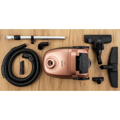 Gorenje Пилосос Gorenje мішковий, 850Вт, конт пилок -3л, HEPA, телескоп трубка, бронзовий