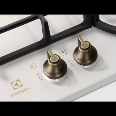 Electrolux Варильна поверхня газова Rococo, 60см, чугун, чорний матовий