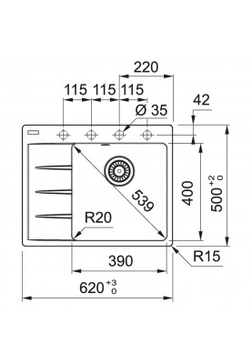 Franke Кухонні мийки Centro CNG 611-62 TL