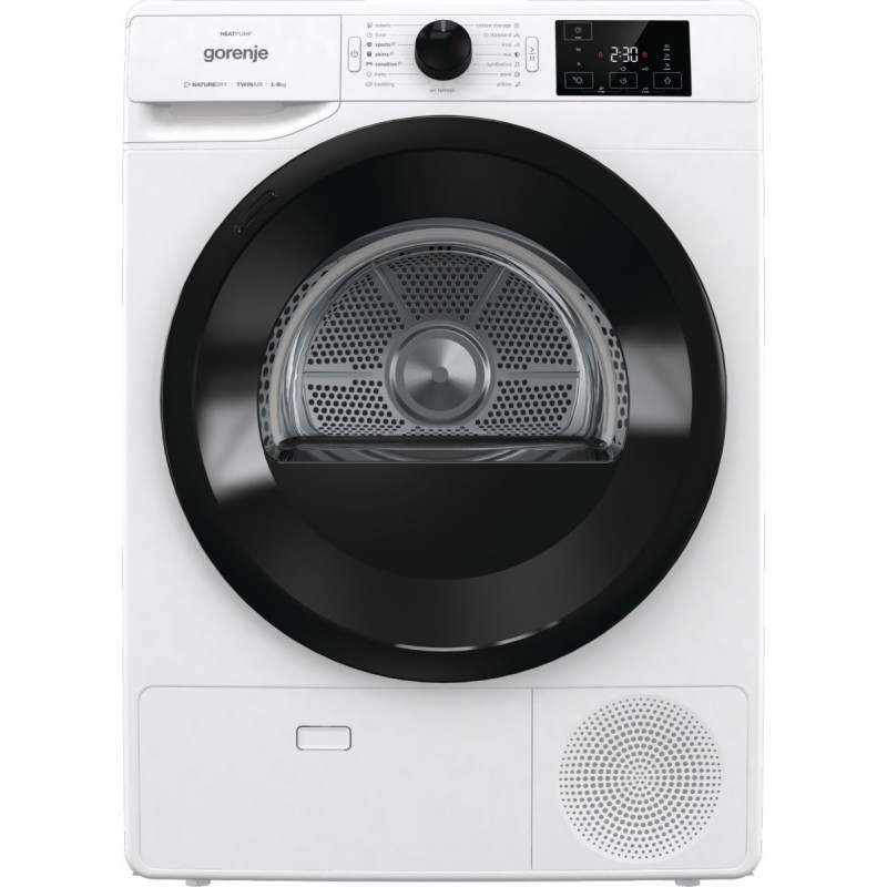 Gorenje Сушильна машина тепловий насос, 8кг, A+++, 60см, дисплей, білий