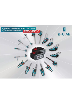 Könner & Söhnen Газонокосарка акумуляторна KS 33LM-20V 20В акб 1?4А·рік 33см 30л 25-75мм 14кг