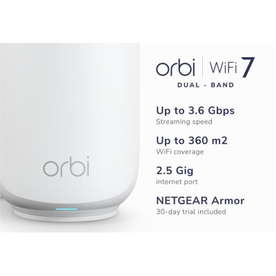 NETGEAR Система WiFi-Mesh Orbi RBE373 BE5000, 3мод, білий