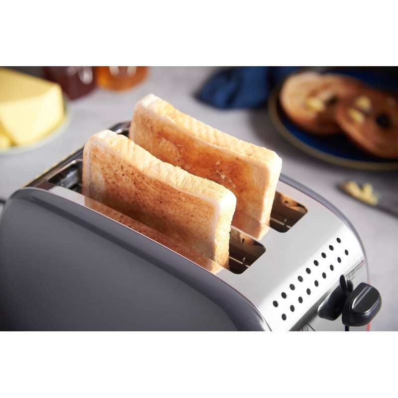 Russell Hobbs Тостер Colours Plus, 1600Вт, нержав., підігрів,разморозка, сірий