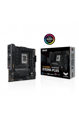 ASUS Материнcька плата TUF GAMING B760M-PLUS s1700 B760 4xDDR5 M.2 HDMI DP mATX