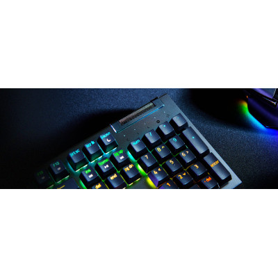 Razer Клавіатура механічна BlackWidow V4 X 110key, Green Switch, USB-A, EN/RU, RGB, чорний