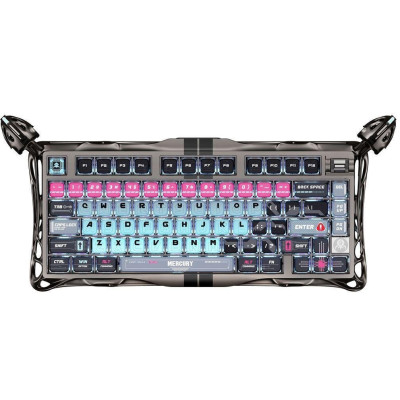 GravaStar Клавіатура механічна Mercury V75 Pro 80keys, Magnetic Jade Gaming, 8K, USB-A, RGB, Cyberpunk