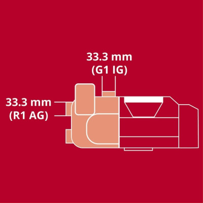 Einhell Насос відцентровий акумуляторний Professional AQUINNA 36/34, 36В(18В+18В) 3400л/год, вис. 37м, глиб. 6м режими ECO/BOOST, 4.2кг, без АКБ та ЗП