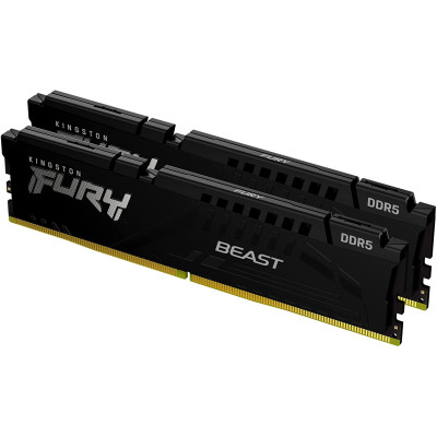 Kingston Пам'ять ПК DDR5 16GB KIT (8GBx2) 5600 FURY Beast Black