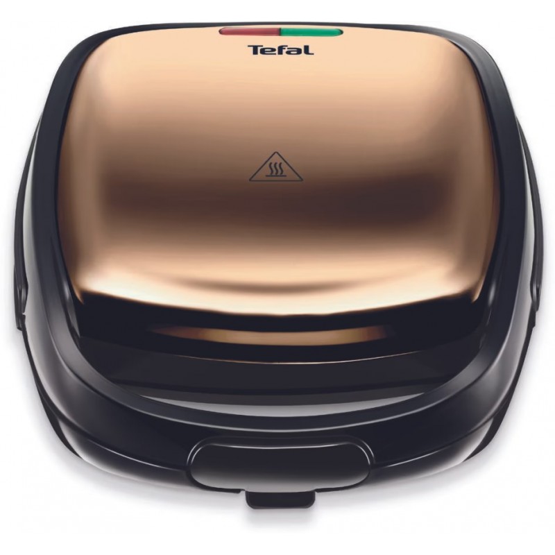 Tefal Мультимейкер Coppertinto 700Вт, тефлон, 2 пластини, корпус-метал, чорно-бронзовий