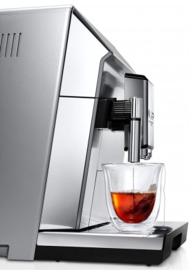 Delonghi Кавомашина, 1.8л, зерно+мелена, автомат.капуч, авторецептів -10, підігрів чашок, кофемолка, чорно-срібний