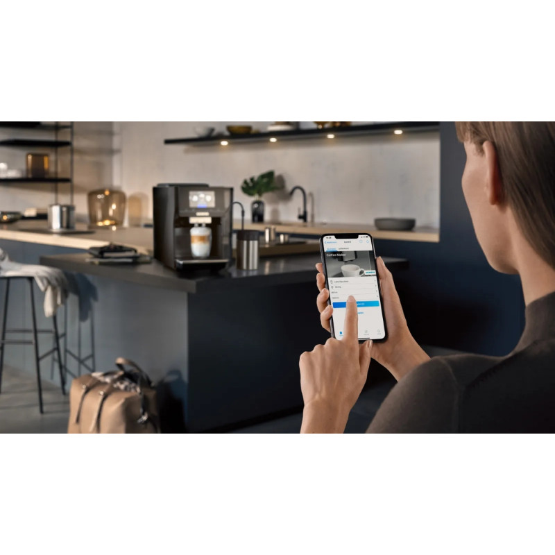 Siemens Кавомашина, 2.4л, зерно+мелена, автомат.капуч, LED-дисплей, авторецептів -19, чорний