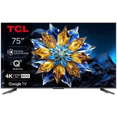 TCL Телевізор 75" QLED Pro 4K 60Hz Smart Google TV Titan ONKYO sound