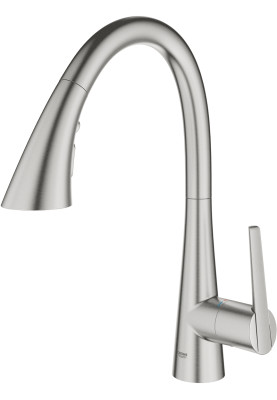 Grohe Змішувач для кухні Scala, довж.виливу - 231мм, поворотний/витяжний, 1важіль, супер сталь