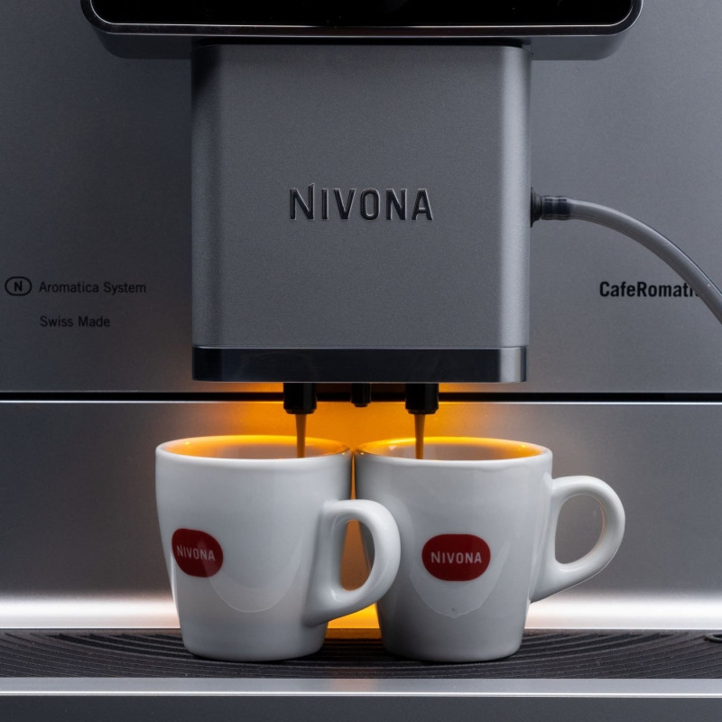 Nivona Кавомашина CafeRomatica, 2,2л, зерно+мелена, автомат.капуч, авторецептів -18, чорно-срібний