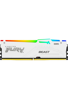 Kingston Пам'ять ПК DDR5 16GB 5600 FURY Beast RGB EXPO Білий
