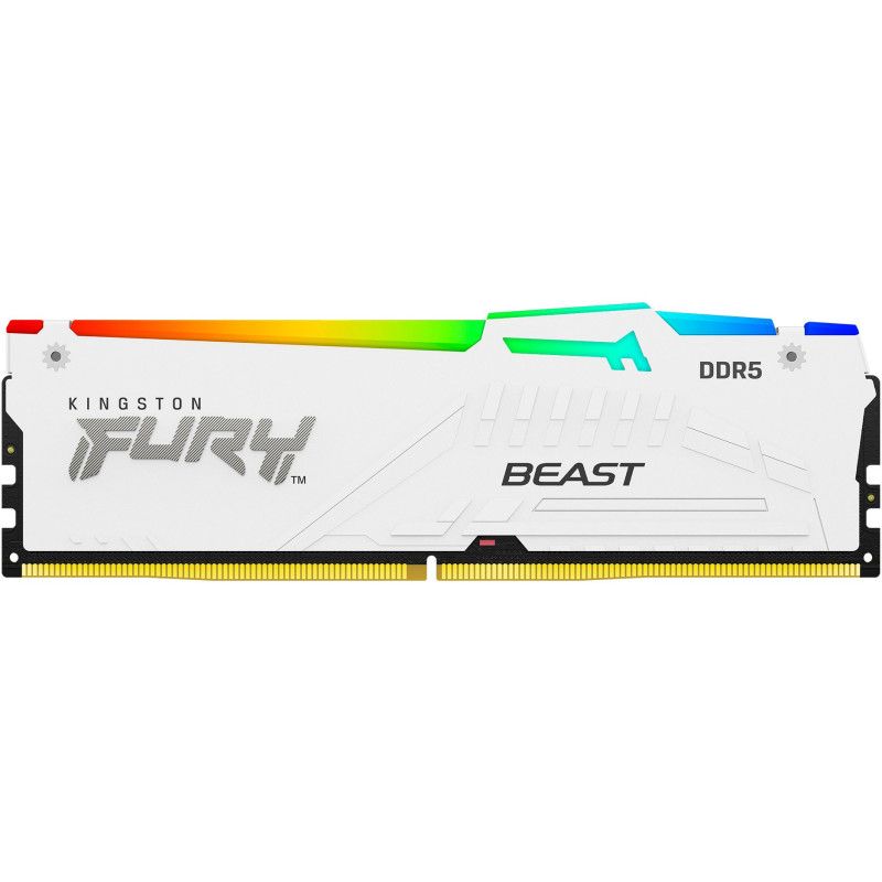 Kingston Пам'ять ПК DDR5 16GB 5600 FURY Beast RGB EXPO Білий