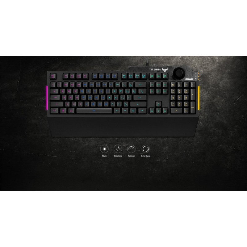 ASUS Клавіатура TUF Gaming K1 RGB 104key USB UA Black