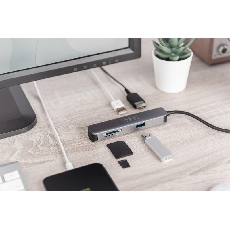 Digitus Док-станція Travel USB-C, 5 Port