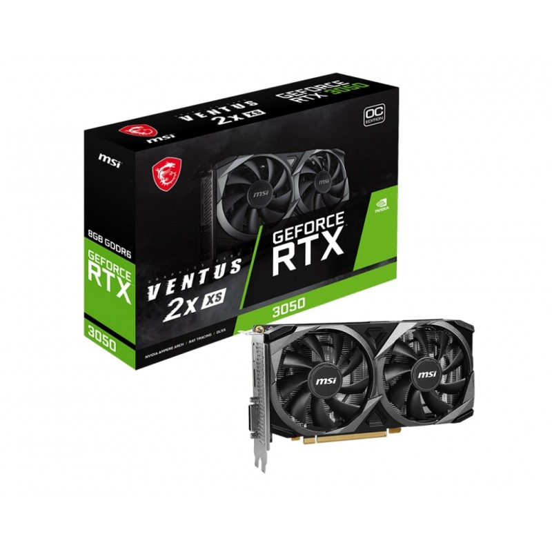 MSI Відеокарта GeForce RTX 3050 8GB GDDR6 VENTUS 2X XS OC