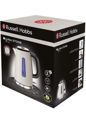 Russell Hobbs Електрочайник Luna Stone, 1.7л, метал, під камінь, бежевий