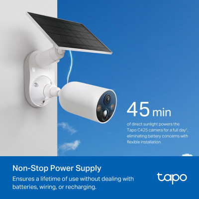 TP-Link Комплект розумної бездротової камери TAPO C425 KIT 2K QHD та сонячної панелі