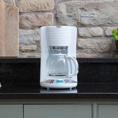 Russell Hobbs Кавоварка Russell Hobbs крапельна Inspire 1,25л, мелена, 10 чашок, таймер вимкнення, білий