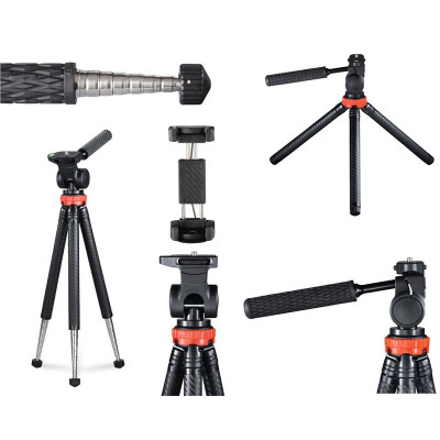 HAMA Штатив для смартфонів Tripod 106 2D, 25.5 -106 cm, чорний