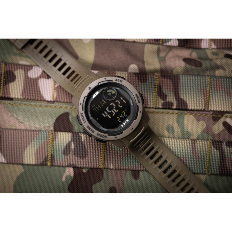 2E Tactical Тактичний годинник Delta X Brown з компасом та крокоміром
