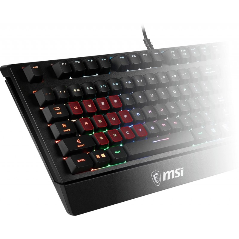 MSI Клавіатура мембранна Vigor GK20 UA 104key, USB-A, EN/UKR/RU, ColorLED, чорний