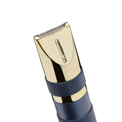 BaByliss Тримір для брів, вусів, носа та вух, 1хАА, насадок-3, чохол, сталь, синій