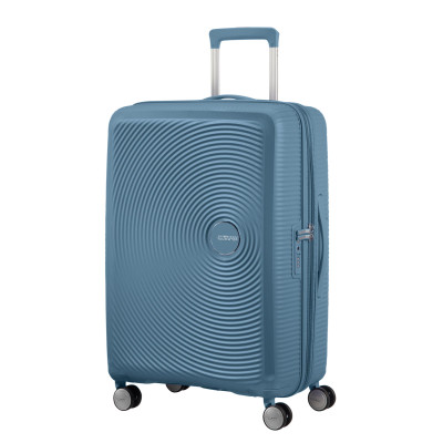 American Tourister Валіза American Tourister, Soundbox, поліпропілен, середня, 67см, 71.5/81л, TSA, 4 колеса, EXP, сіро-синій