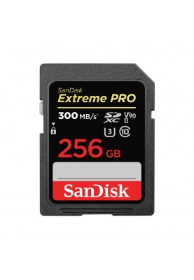 SanDisk Карта пам'яті SD 256GB C10 UHS-II U3 V90 R300/W260MB/s Extreme Pro