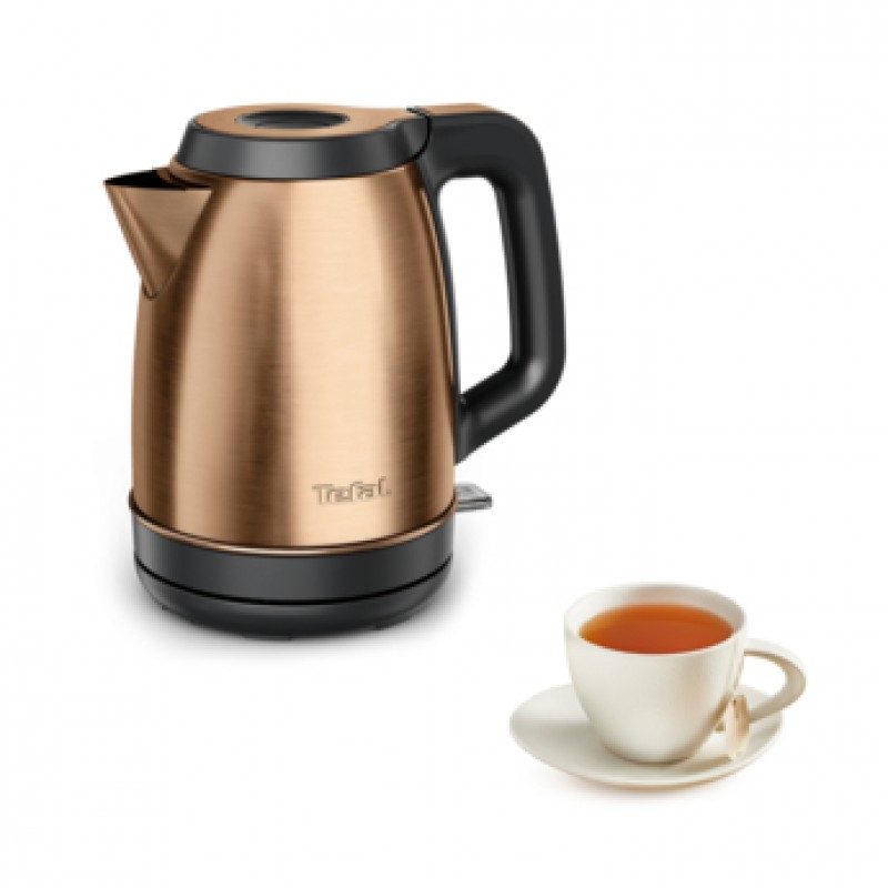 Tefal Електрочайник Coppertinto 1.7л, Strix, нержавіюча сталь, бронзовий