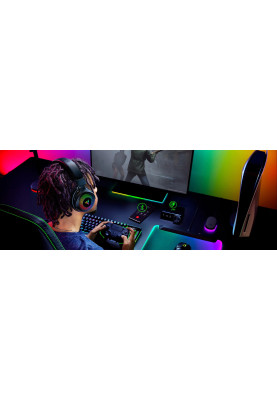 Razer Гарнітура ігрова Kraken V4 Pro, mini-jack/USB-A/BT/WL, RGB, чорний