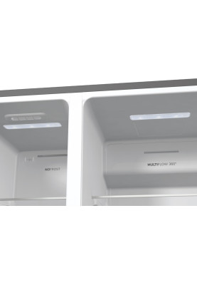 Gorenje Холодильник SBS, 179х70х92см, 2 двері, 376(190)л, А++, NF+, Інв., Зона св-ті, диспенсер, генератор льоду, Зовн. Диспл, нерж