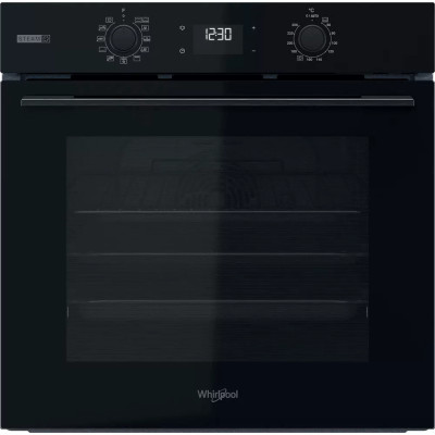Whirlpool Духовий шафа електричний, 71л, A+, дисплей, конвекція, телескопічні напрямні, пара, чорний