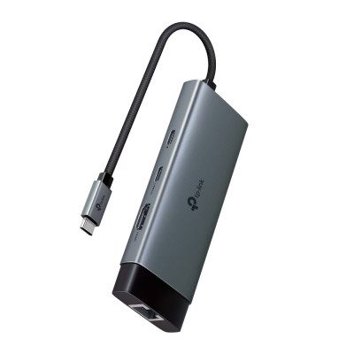 TP-Link Хаб USB UH6120C USB-A > 2xUSB3.0/1xUSB-C/1xHDMI/1xRJ-45/1xPD 100Wh