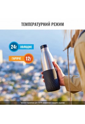 Tefal Термопляшка Bludrop, 700мл, нержавіюча сталь, чорний