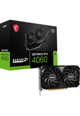 MSI Відеокарта GeForce RTX 4060 8GB GDDR6 VENTUS 2X BLACK OC